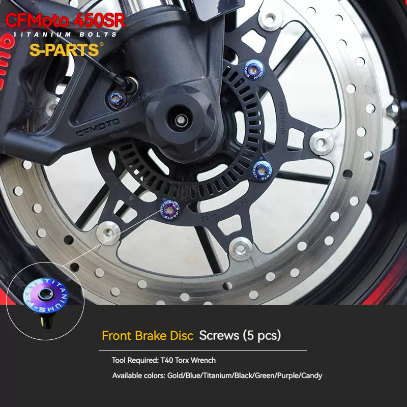 SPARTS Titanium Bolt Kit for CFMOTO 450SR – TC4 Lightweight High-Strength Motorcycle Upgrade