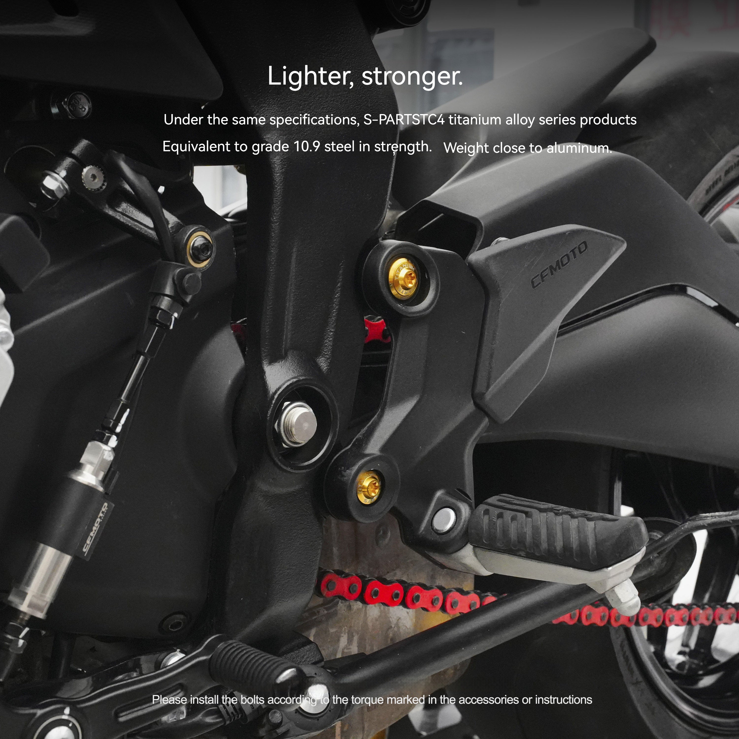 SPARTS Titanium Bolt Kit for CF Moto 675NK 2025 Motorcycle Upgrade