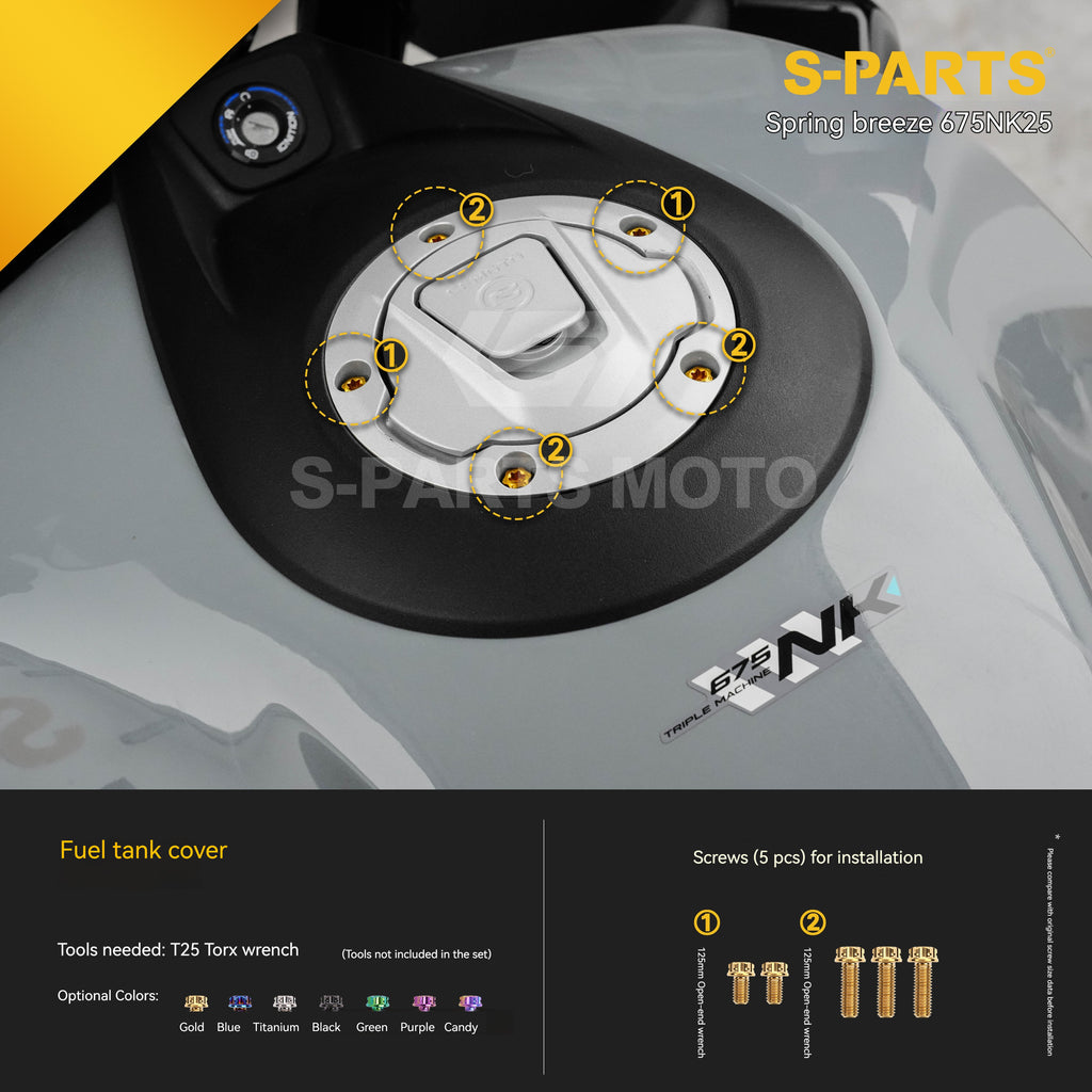 SPARTS Titanium Bolt Kit for CF Moto 675NK 2025 Motorcycle Upgrade