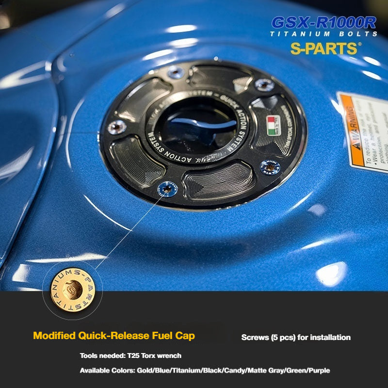 SPARTS TC4 Titanium Bolt Kit for SUZUKI GSX-R1000R – Motorcycle Titanium Bolt Upgrade