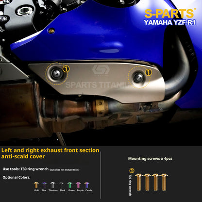 SPARTS Titanium Fasteners  for Yamaha YZF-R1 - Engine Covers, GBR Covers & Exhaust