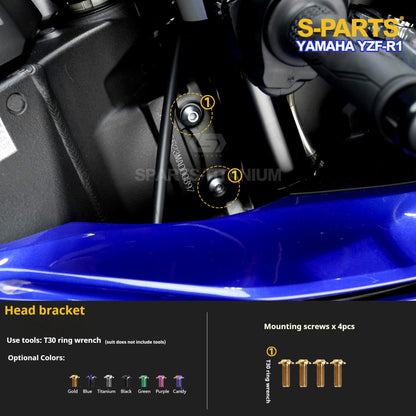 SPARTS Titanium Bolt Kit for Yamaha YZF-R1 - Handlebar, Cockpit & Dash Fasteners