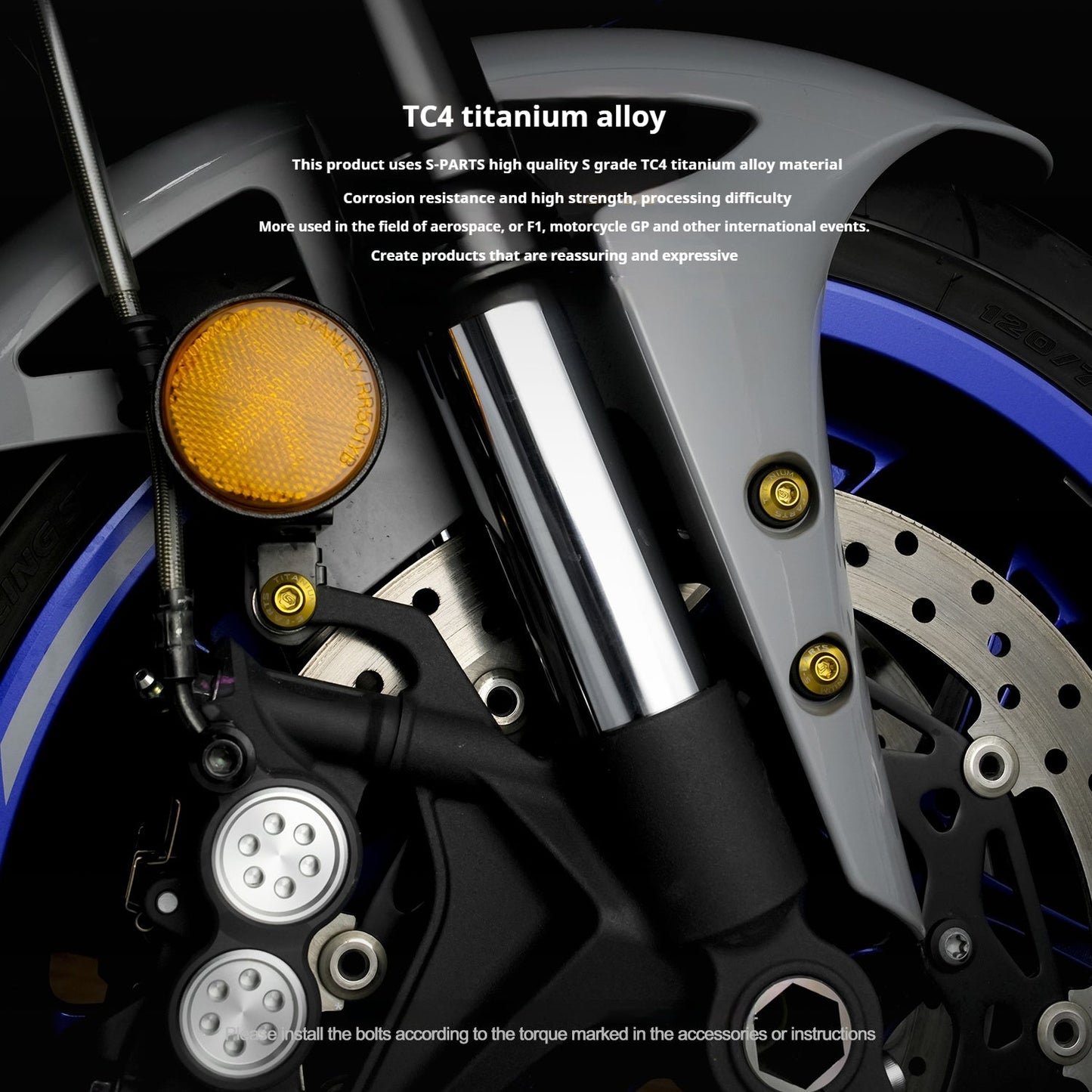 SPARTS Titanium Fasteners Yamaha YZF-R1 - Front Wheel, Brake Caliper，Suspension