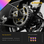 SPARTS Motorcycle Titanium Bolt Upgrade – S-Grade TC4 Bolt Kit for Kawasaki ZX-6R