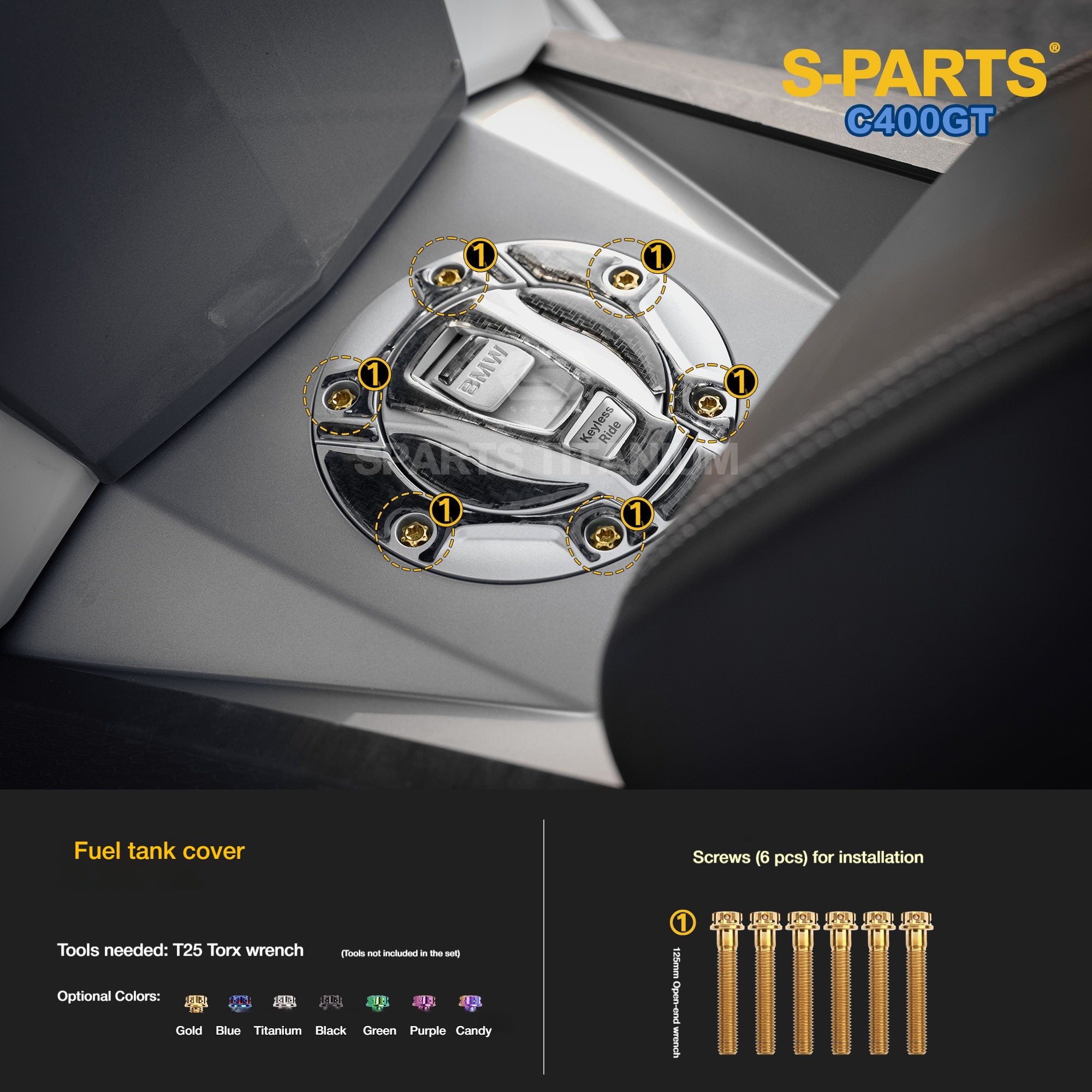 Titanium Alloy Bolts Compatible with BMW C400GT Motorcycle Upgrade Fasteners