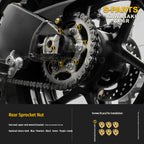 SPARTS Motorcycle Titanium Bolt Upgrade – S-Grade TC4 Bolt Kit for Kawasaki ZX-6R