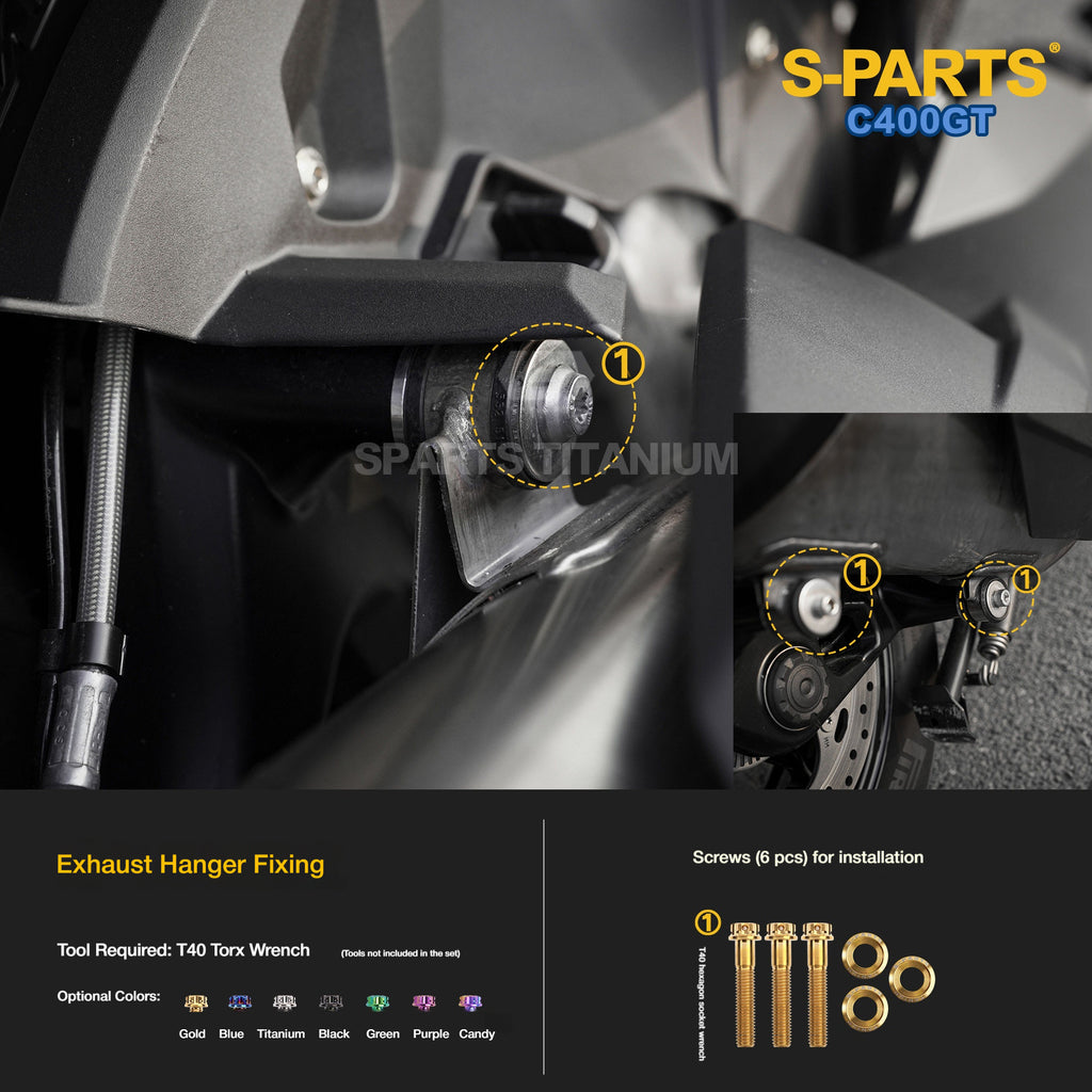 Titanium Alloy Bolts Compatible with BMW C400GT Motorcycle Upgrade Fasteners