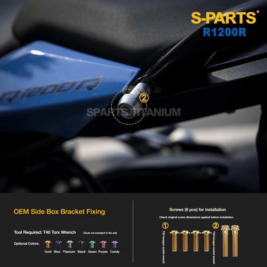 SPARTS Titanium Bolt Kit for BMW R1200R – Motorcycle Fastener Upgrade