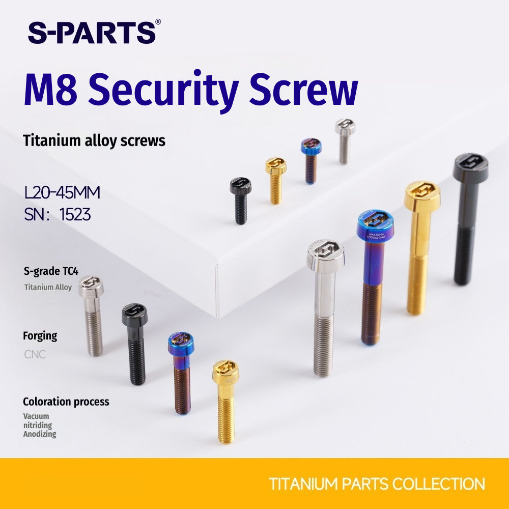 SPARTS M8 Titanium Anti-Theft Caliper Set Screws for Motorcycles & Cars & Bike