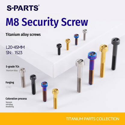 SPARTS M8 Titanium Anti-Theft Caliper Set Screws for Motorcycles & Cars & Bike