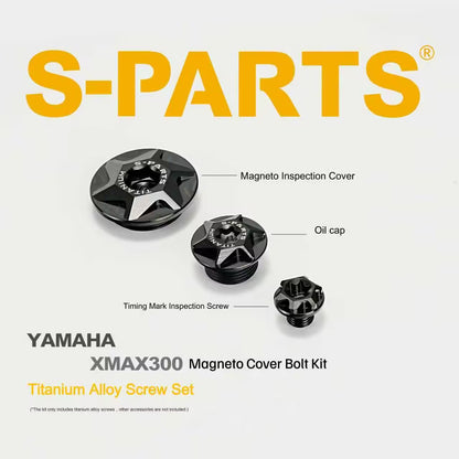 SPARTS Yamaha XMAX300 Titanium Alloy Bolts Stator Cover & Oil Cap Motorcycle Modification Kit