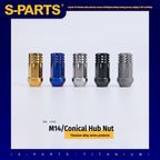 S-PARTS Titanium M14 Car Wheel Lug Nut Set 20pcs
