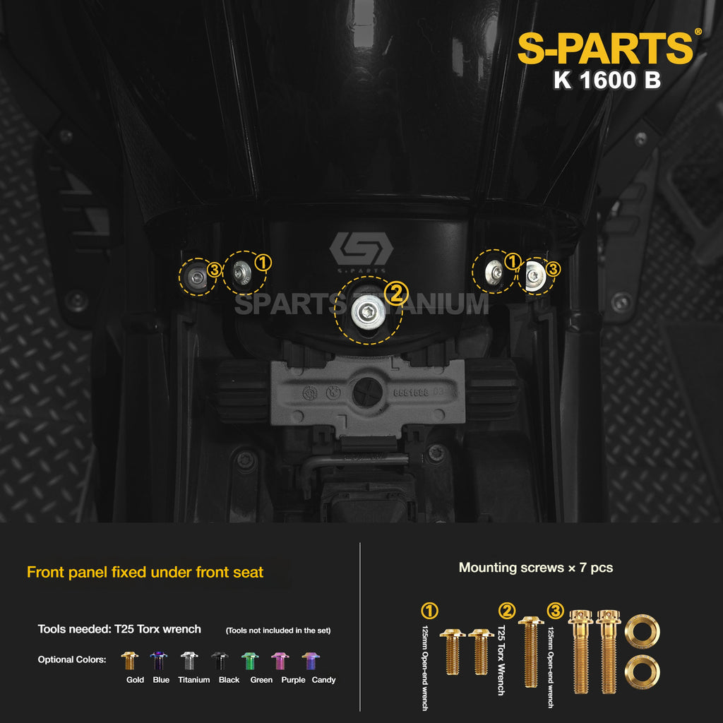 Titanium Alloy Bolts Compatible with BMW K1600B Motorcycle Upgrade Fasteners