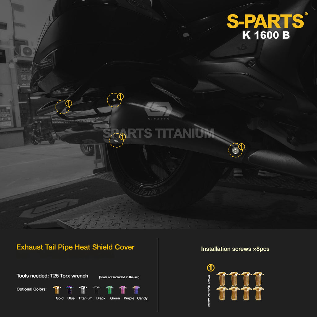 Titanium Alloy Bolts Compatible with BMW K1600B Motorcycle Upgrade Fasteners