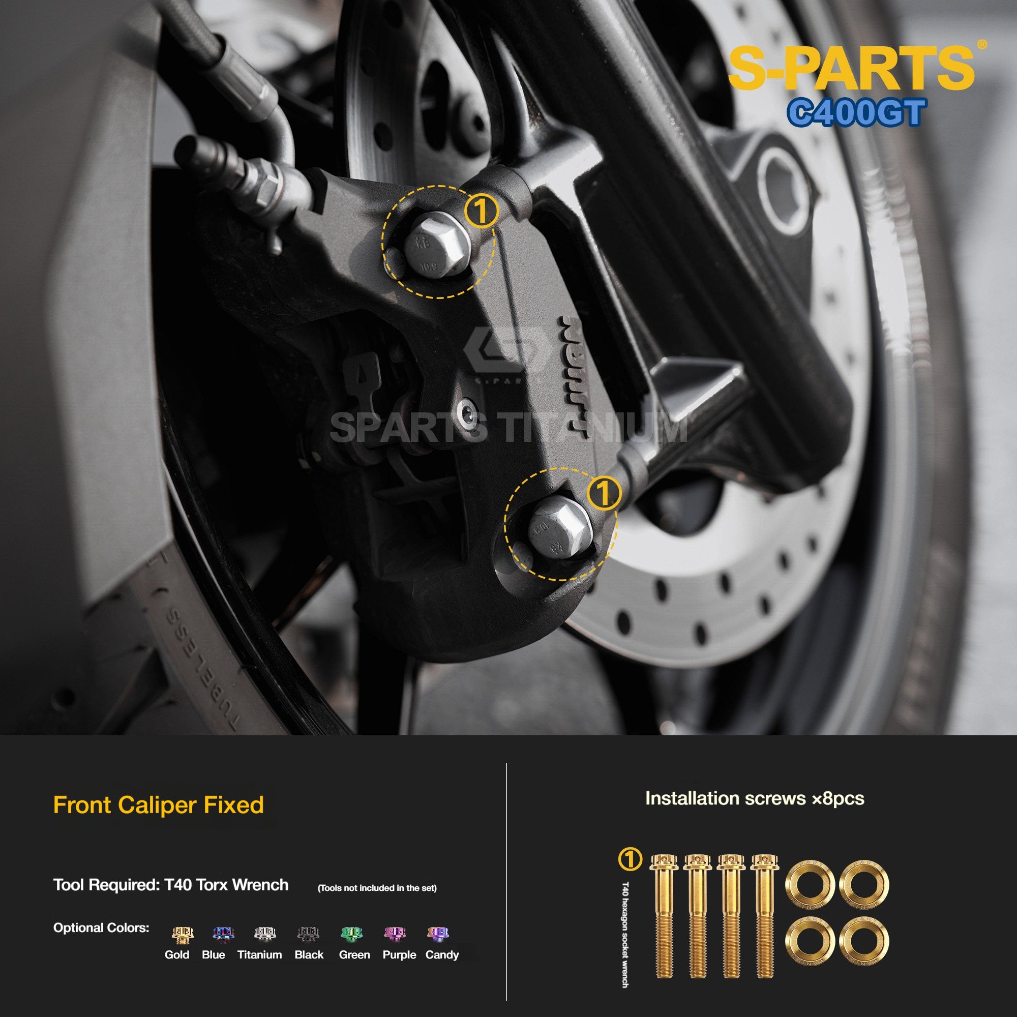 Titanium Alloy Bolts Compatible with BMW C400GT Motorcycle Upgrade Fasteners