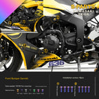 SPARTS Motorcycle Titanium Bolt Upgrade – S-Grade TC4 Bolt Kit for Kawasaki ZX-6R