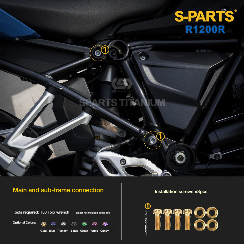 SPARTS Titanium Bolt Kit for BMW R1200R – Motorcycle Fastener Upgrade