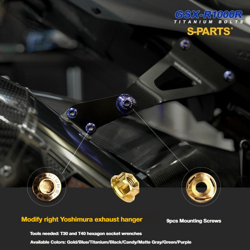 SPARTS TC4 Titanium Bolt Kit for SUZUKI GSX-R1000R – Full Bike & Modified Parts Fastening Upgrade