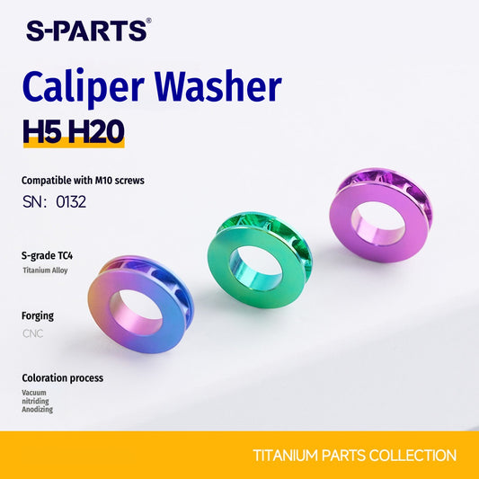 S-PARTS H5 / H20 TC4 Titanium Brake Caliper Spacers for Ducati V4 / V4S / Streetfighter (M10)