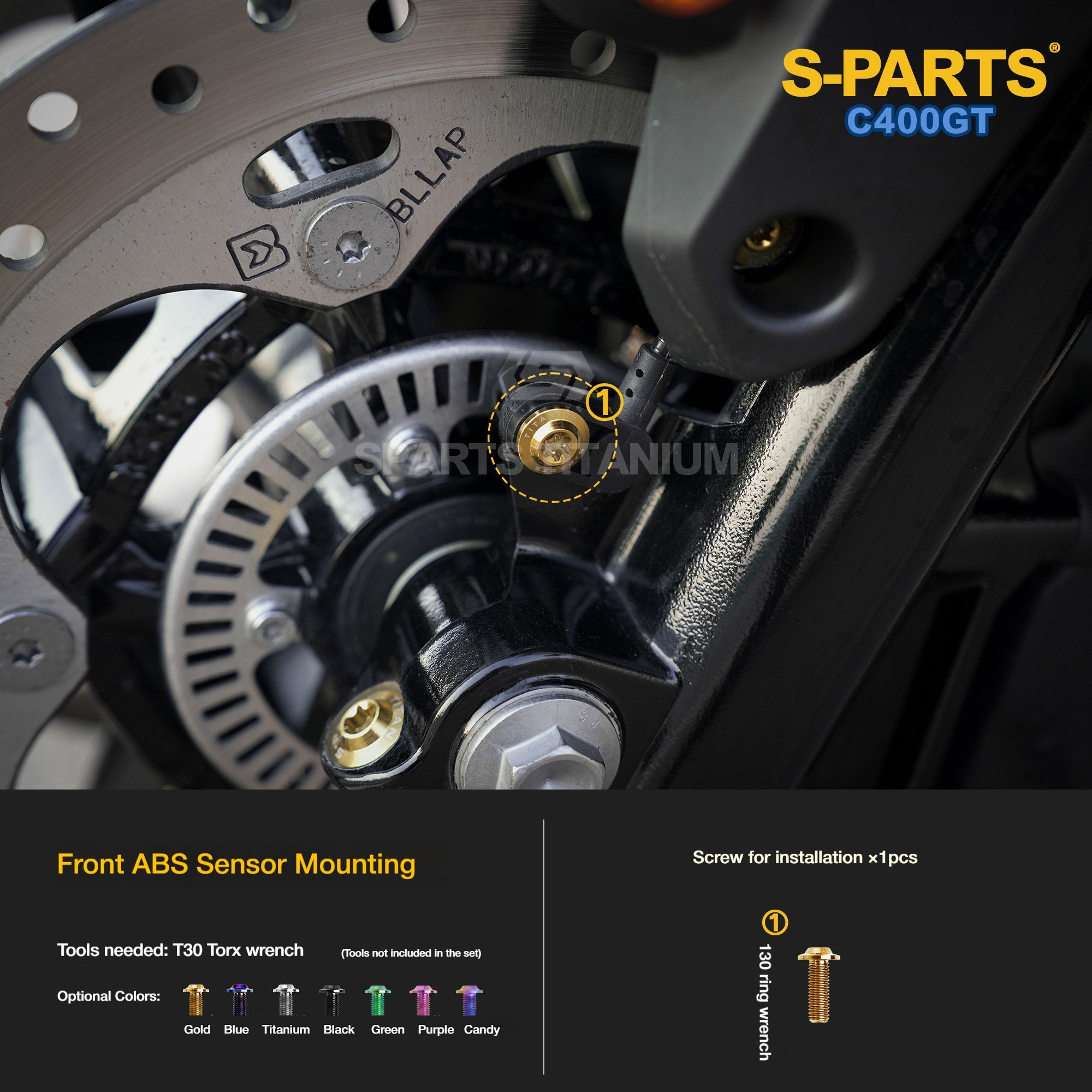 Titanium Alloy Bolts Compatible with BMW C400GT Motorcycle Upgrade Fasteners