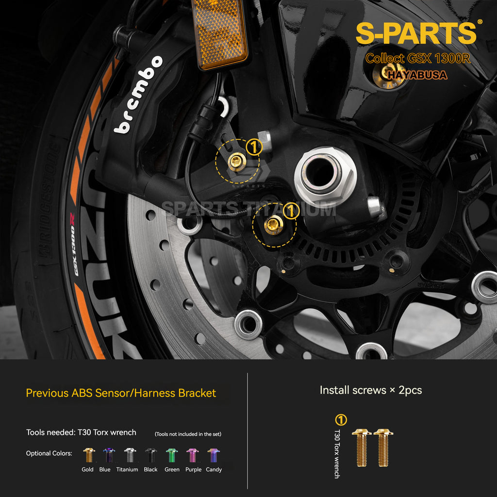 SPARTS Motorcycle Titanium Bolt Upgrade Kit for Suzuki GSX1300R Hayabusa