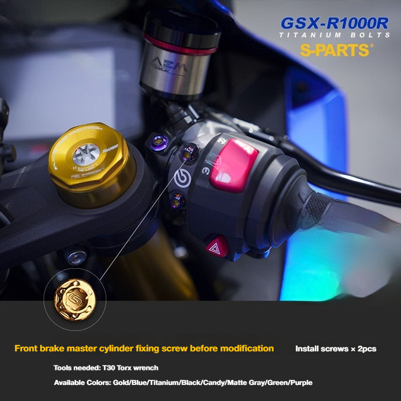 SPARTS TC4 Titanium Bolt Kit for SUZUKI GSX-R1000R – Full Bike & Modified Parts Fastening Upgrade