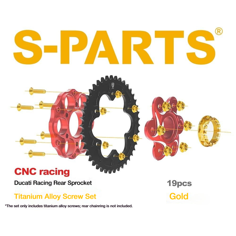 SPARTS CNC RACING Titanium Rear Sprocket Bolt & Nut Kit for Ducati