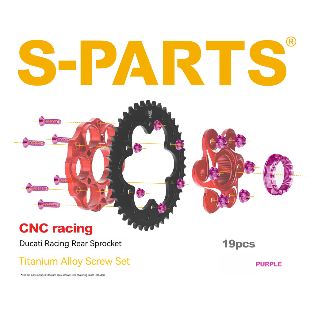 SPARTS CNC RACING Titanium Rear Sprocket Bolt & Nut Kit for Ducati