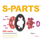 SPARTS CNC RACING Titanium Rear Sprocket Bolt & Nut Kit for Ducati