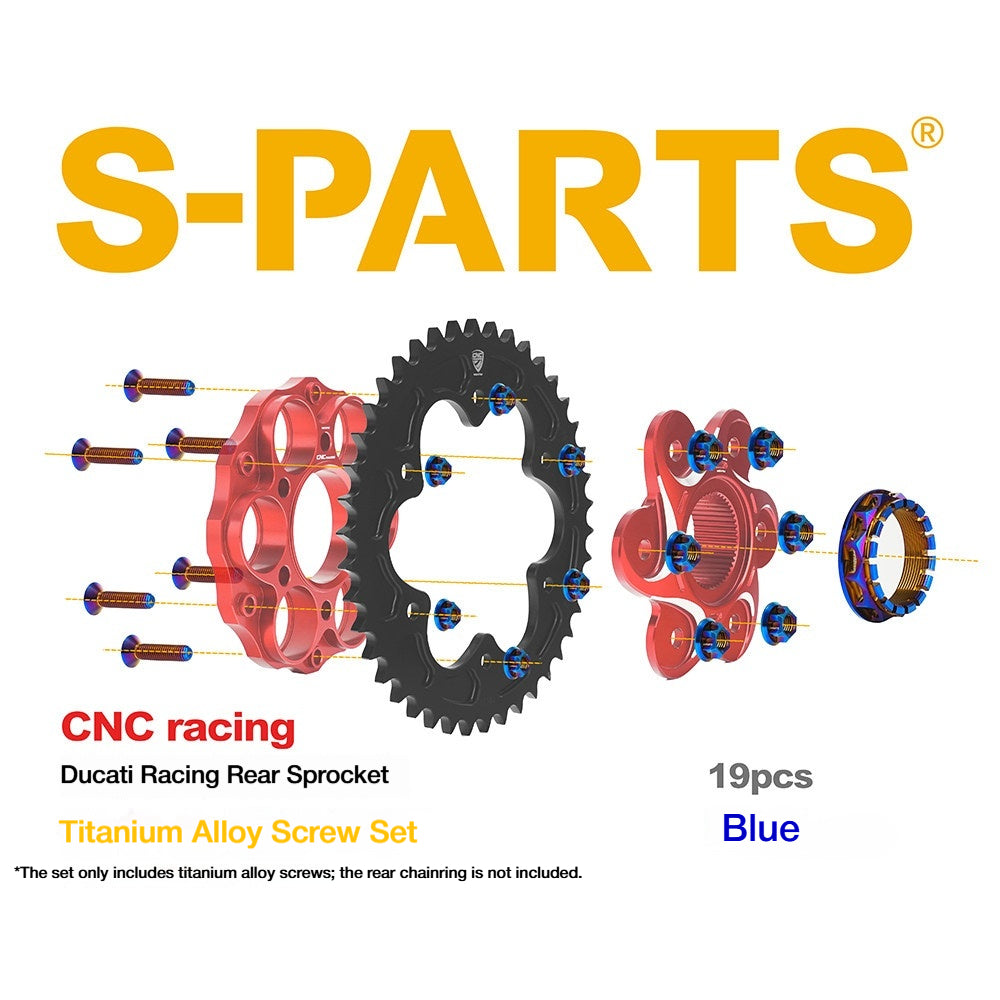 SPARTS CNC RACING Titanium Rear Sprocket Bolt & Nut Kit for Ducati
