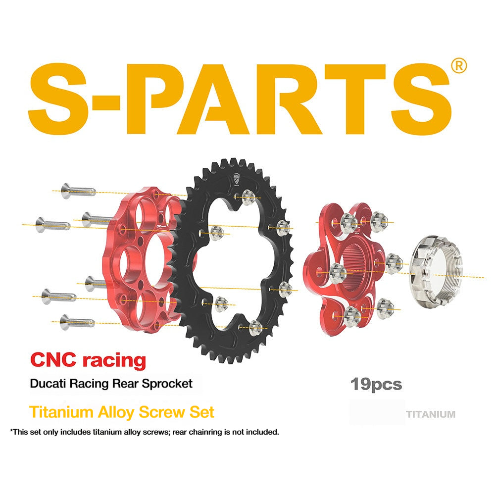 SPARTS CNC RACING Titanium Rear Sprocket Bolt & Nut Kit for Ducati