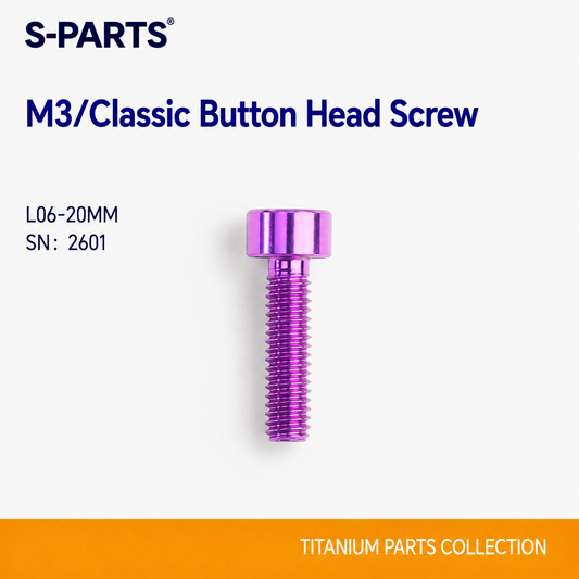 SPARTS M3 L6-20 Classic Button Head Purple Titanium Bolt