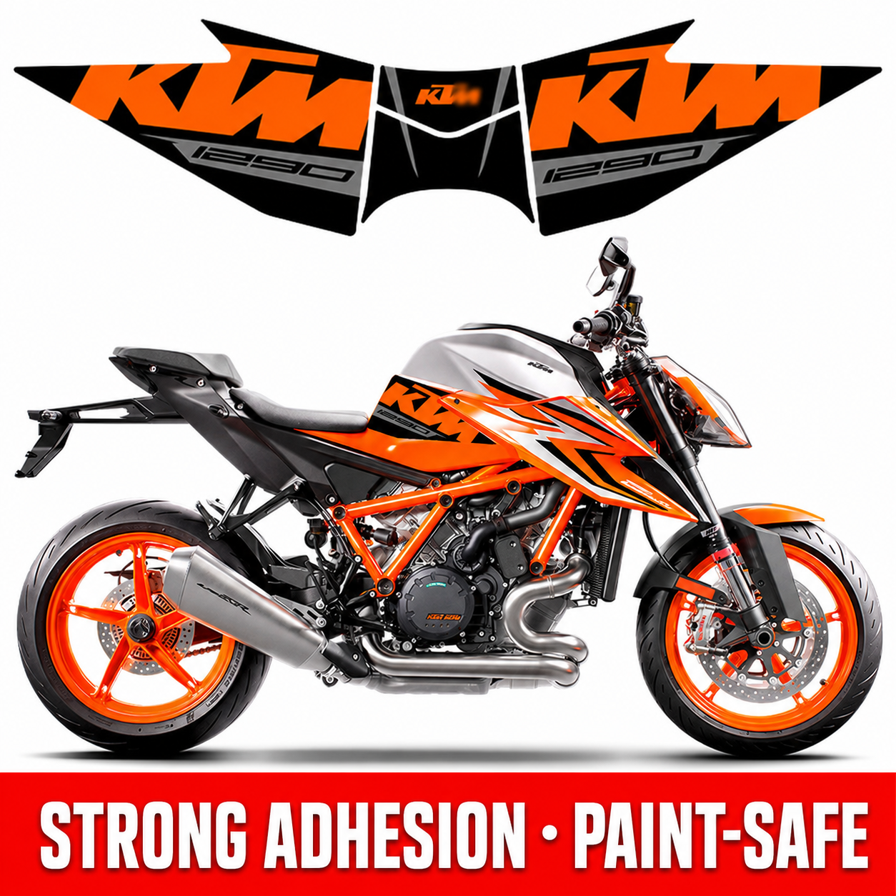 KTM 1290 Super Duke R Fishbone Tank Pad – Anti-Slip Rubber Fuel Tank Protector