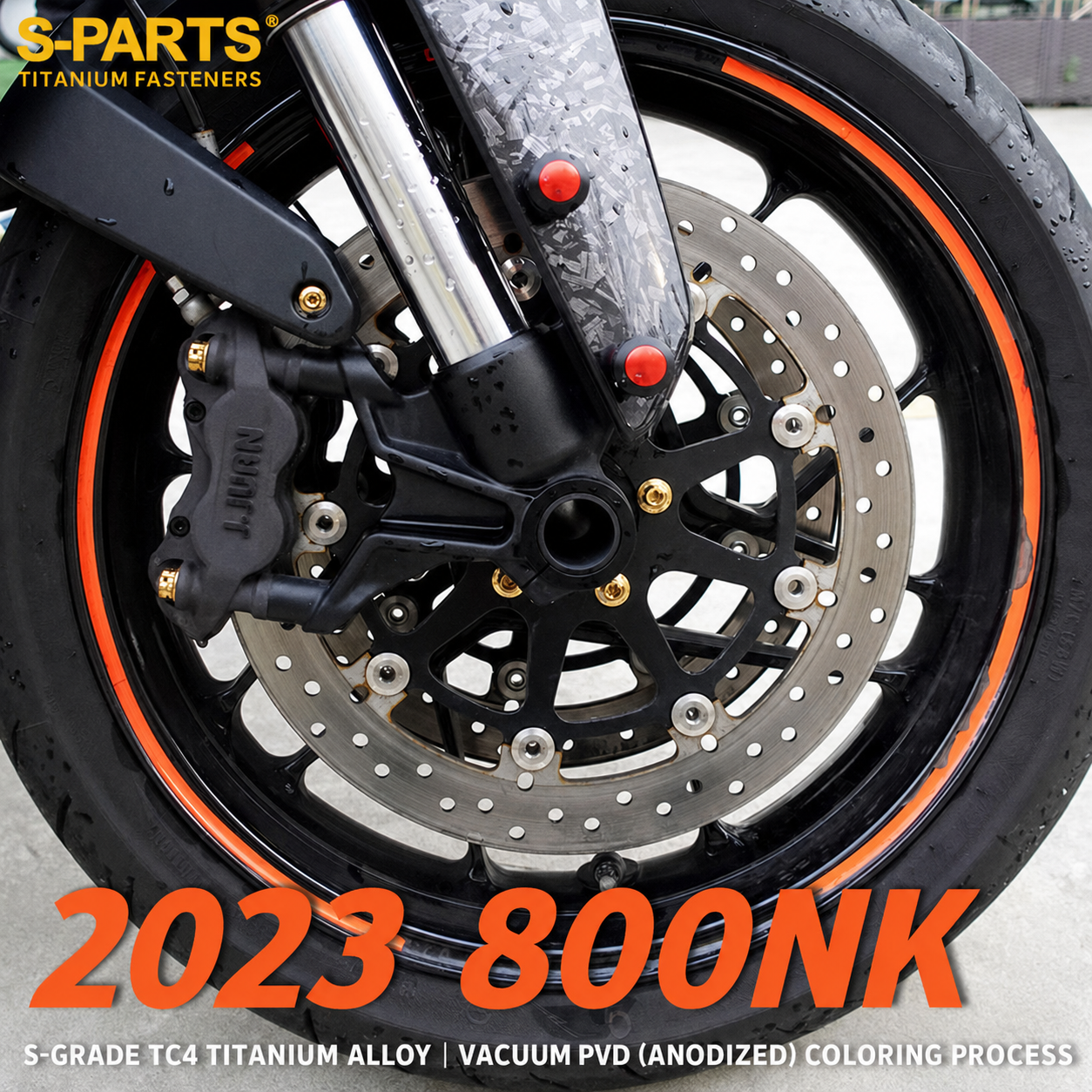S-PARTS TC4 Titanium Full Motorcycle Bolt Kit for CFMOTO 800NK