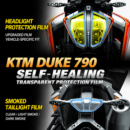 KTM DUKE 790 TPU Dashboard Screen Protector Nano Crystal Self-Healing Clear Film Headlight & Rearview Mirror Protection Film Motorcycle Accessories