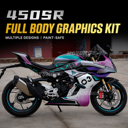 CFMOTO 450SR / 450SR-R 2022–2024 Full Motorcycle Decal Kit PVC Fairing Graphics Stickers
