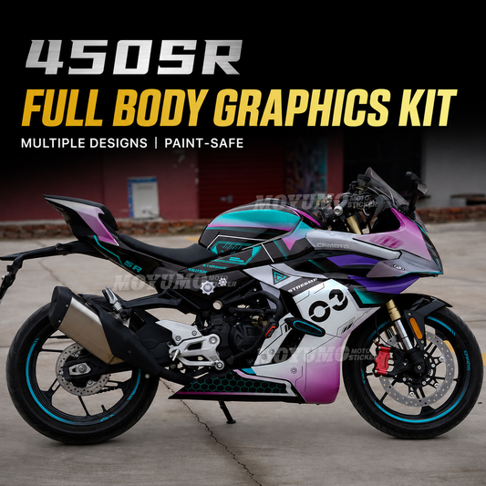 CFMOTO 450SR / 450SR-R 2022–2024 Full Motorcycle Decal Kit PVC Fairing Graphics Stickers
