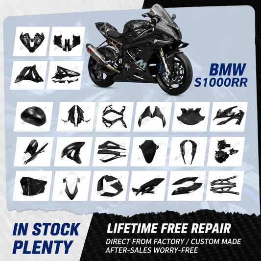 BMW S1000RR 2023-2024 Carbon Fiber Fairing Kit 3K Carbon Fiber Bodywork Panels Custom Racing Graphics