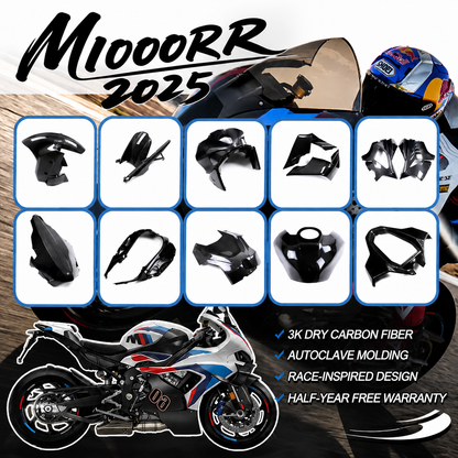 BMW S1000RR / M1000RR 2025 Full Carbon Fiber Fairing Kit 3K Dry Carbon Motorcycle Racing Bodywork