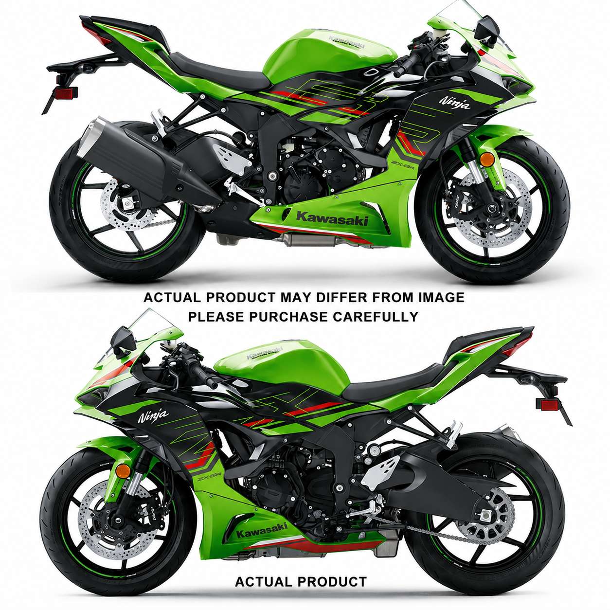 Kawasaki Ninja ZX-6R / ZX-6RR Full Body Graphics Kit | Fairing Decals Sticker Vinyl Wrap Motorcycle Custom Livery