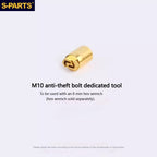 SPARTS M10 D19 P1.25 Titanium Security Bolt – Brake Caliper Locking Screw for Motorcycle