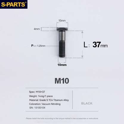 SPARTS KTM Titanium Rear Sprocket Fixing Screws Square Head M8/M10 P1.25 Locking