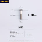 SPARTS KTM Titanium Rear Sprocket Fixing Screws Square Head M8/M10 P1.25 Locking
