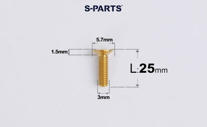 SPARTS Series M3 L6-30 Countersunk Titanium Bolt
