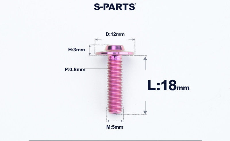 SPARTS A3 Series Titanium Bolt – Button Head M5 D12 – 650°C Forged – S-Grade TC4 Motorcycle Titanium Bolt Upgrade