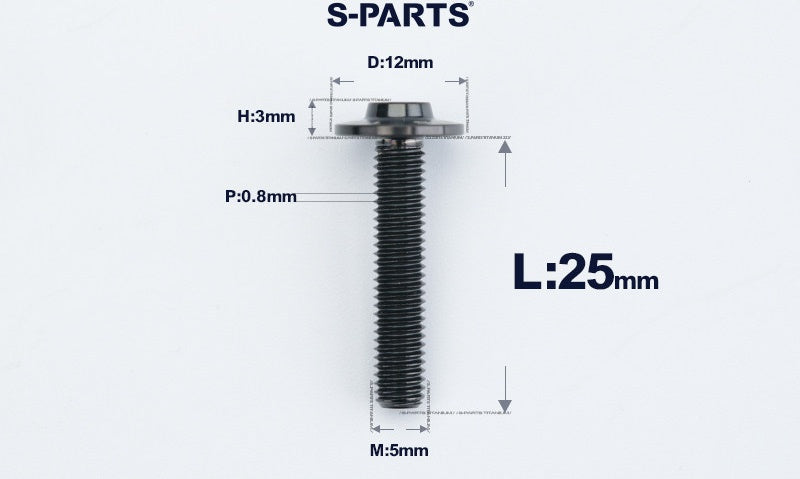 SPARTS A3 Series Titanium Bolt – Button Head M5 D12 – 650°C Forged – S-Grade TC4 Motorcycle Titanium Bolt Upgrade
