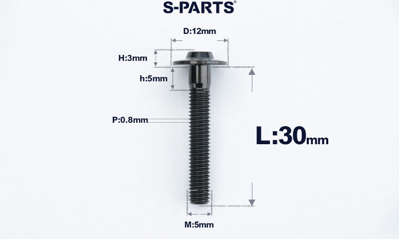 SPARTS A3 Series Titanium Bolt – Button Head M5 D12 – 650°C Forged – S-Grade TC4 Motorcycle Titanium Bolt Upgrade