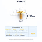 SPARTS A3 Series M6 Titanium Button Head Bolt D15 Grade TC4 | Motorcycle & E-Bike Upgrade Screw