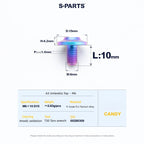 SPARTS A3 Series M6 Titanium Button Head Bolt D15 Grade TC4 | Motorcycle & E-Bike Upgrade Screw