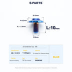 SPARTS A3 Series M6 Titanium Button Head Bolt D15 Grade TC4 | Motorcycle & E-Bike Upgrade Screw